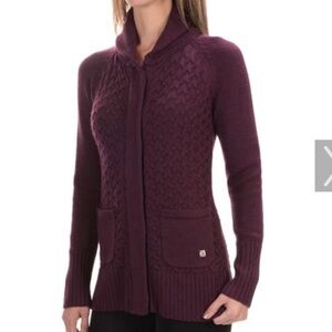 Smartwool Medium Hesperus Merino Zip Up Magnetic Shawl Collar Cardigan Sweater